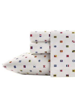 Poppy & Fritz Twin XL Cotton Sheet Set Nautical Themes